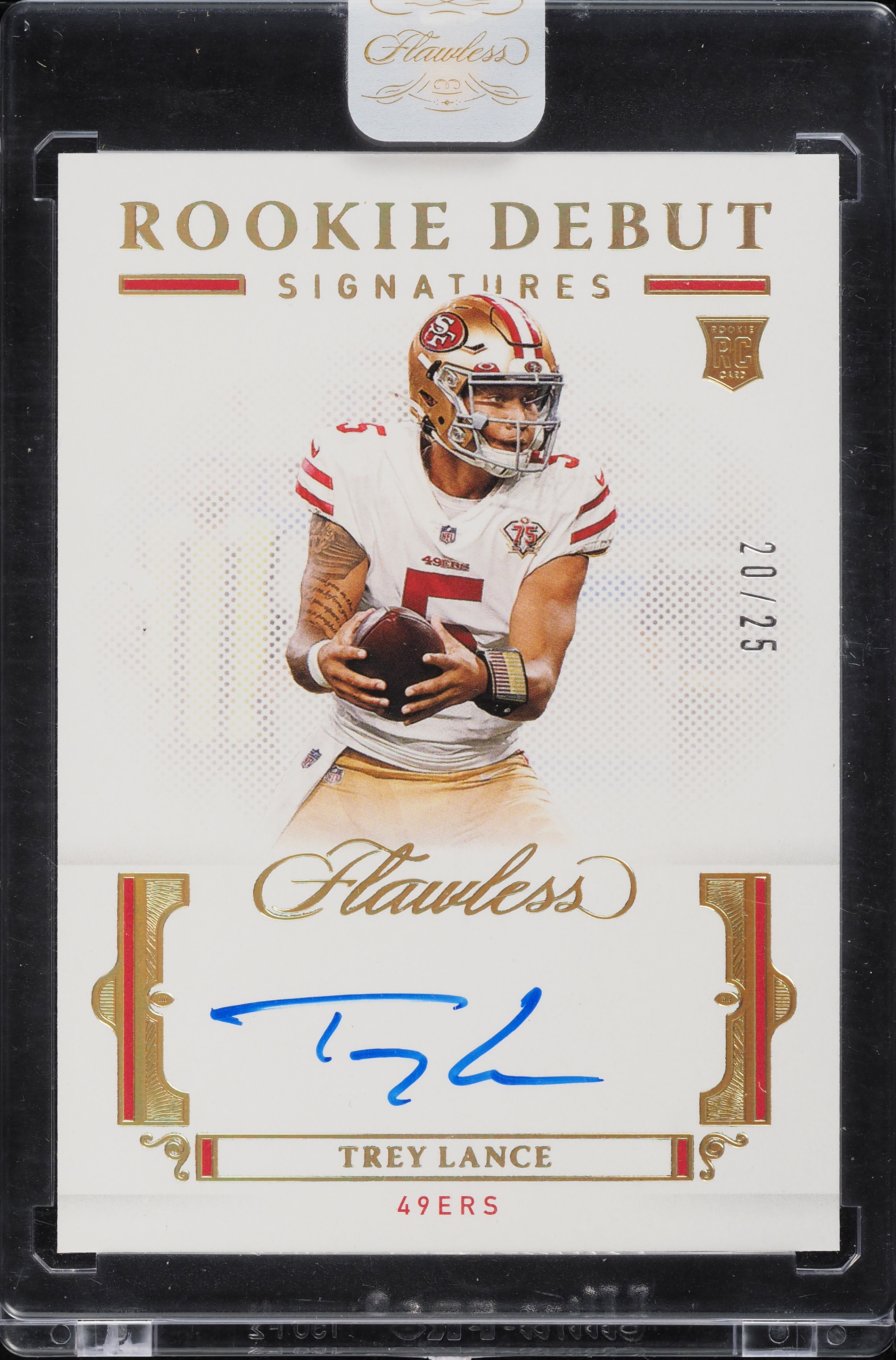 2021 Panini Flawless Debut Signatures Trey Lance ROOKIE AUTO /25 #RDS-TRL