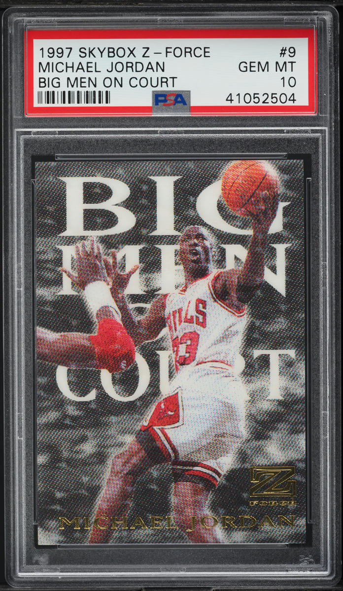 1997 Skybox Z-Force Big Men On Court Michael Jordan #9 PSA 10 GEM MINT