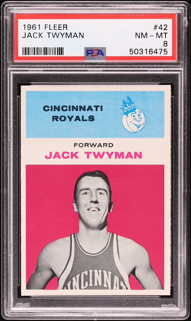 1961 Fleer Basketball Jack Twyman #42 PSA 8 NM-MT