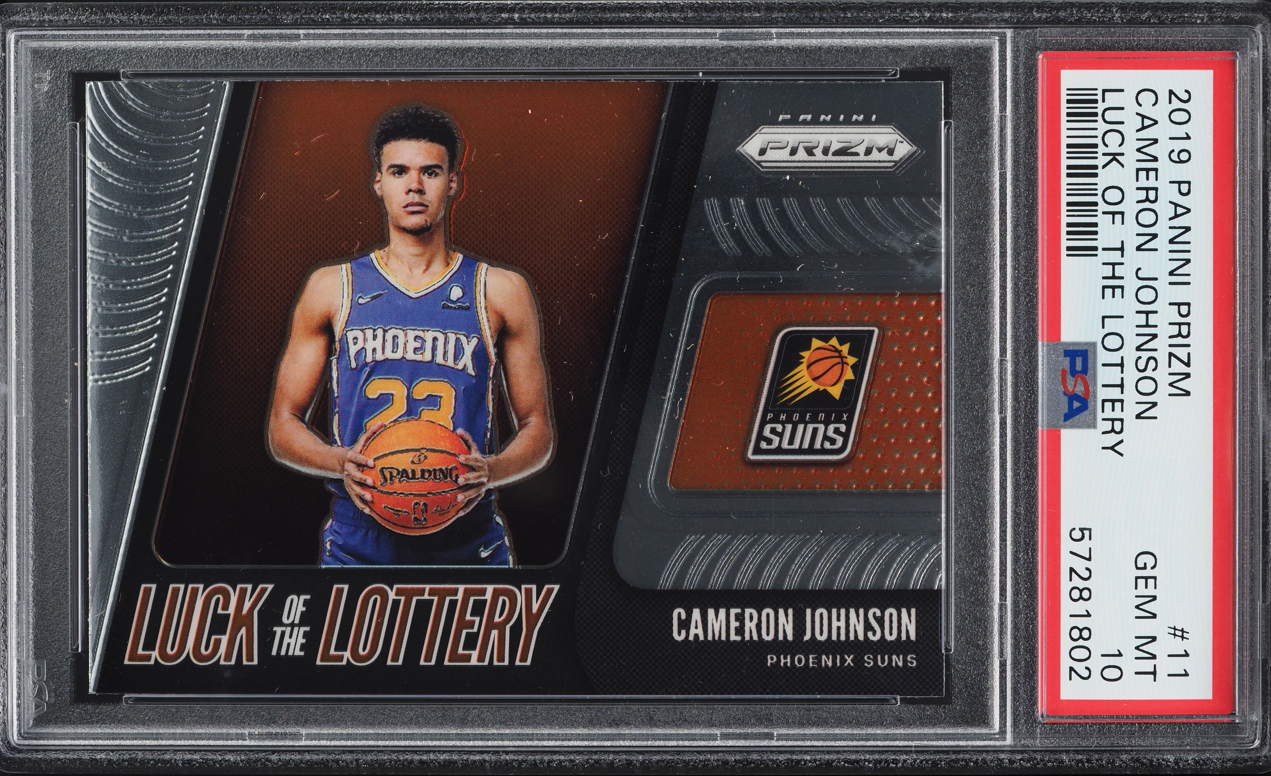 2019 Panini Prizm Luck Of The Lottery Cameron Johnson ROOKIE #11 PSA 10 GEM MINT