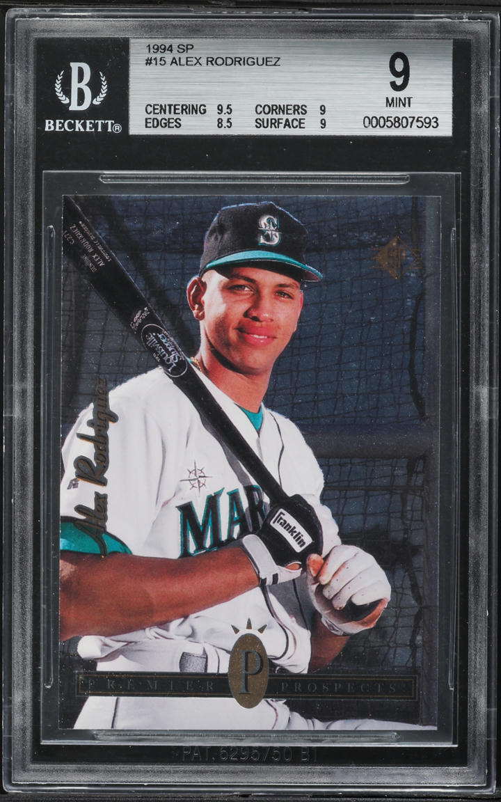 1994 SP Foil Alex Rodriguez ROOKIE #15 BGS 9 MINT