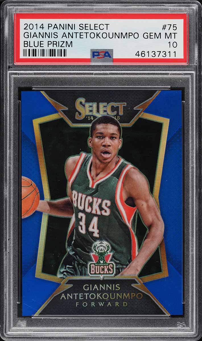 2014 Select Blue Prizm Giannis Antetokounmpo /249 #75 PSA 10 GEM MINT