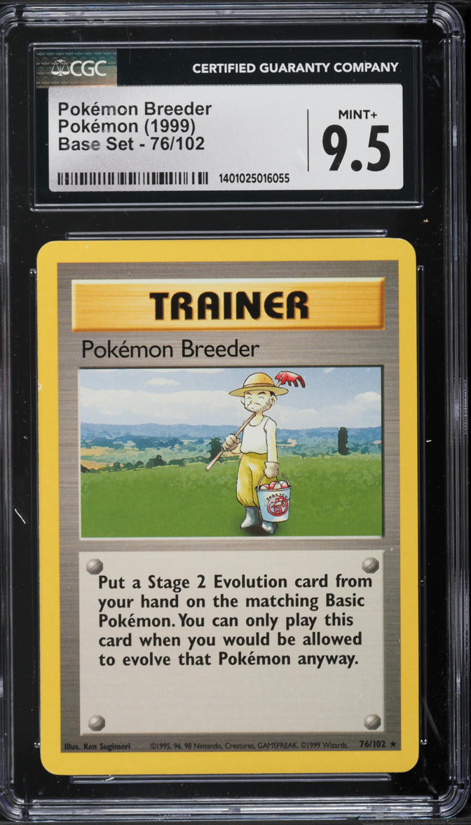 1999 Pokemon Base Set Pokemon Breeder #76 CGC 9.5 MINT+