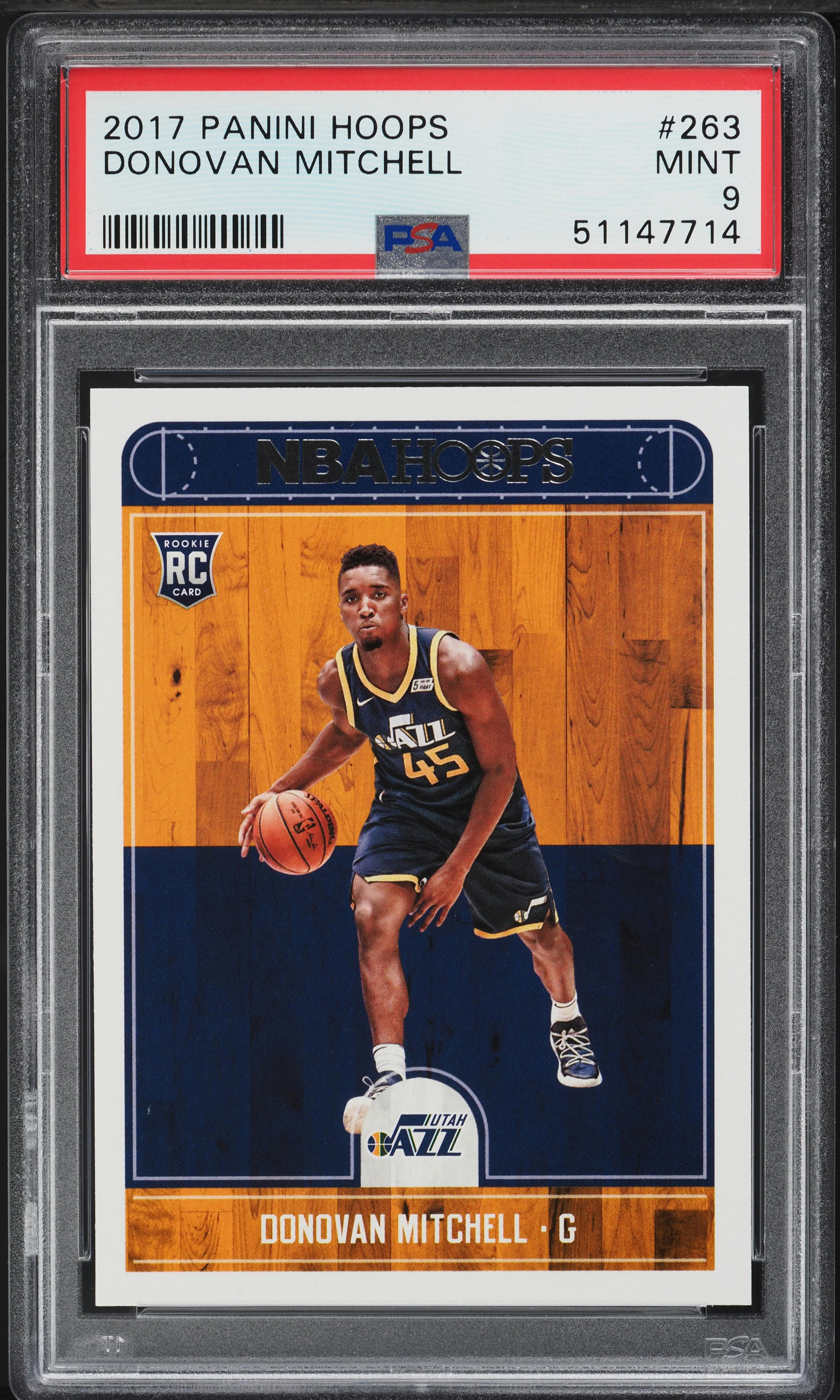 2017 Hoops Donovan Mitchell ROOKIE #263 PSA 9 MINT