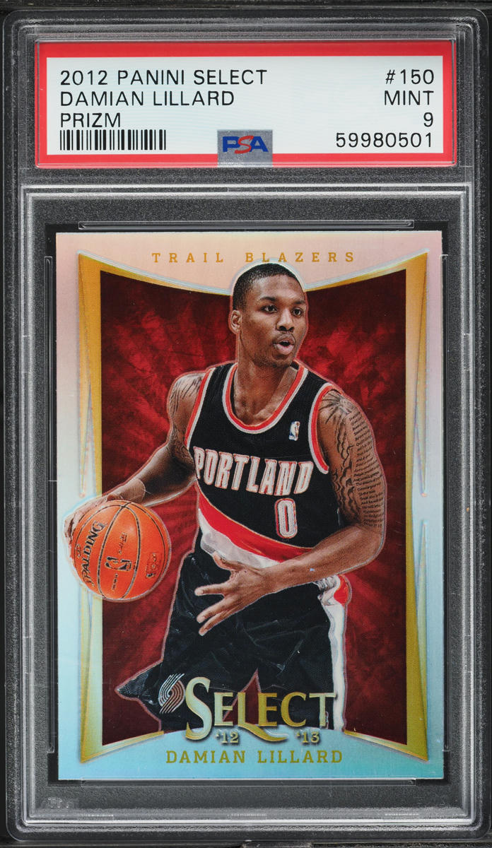 2012 Select Silver Prizm Damian Lillard ROOKIE #150 PSA 9 MINT