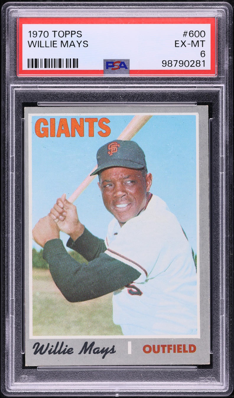 1970 Topps Willie Mays #600 PSA 6 EXMT