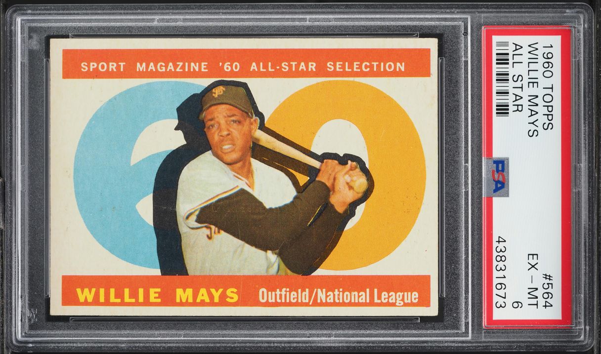 1960 Topps Willie Mays ALL STAR #564 PSA 6 EXMT