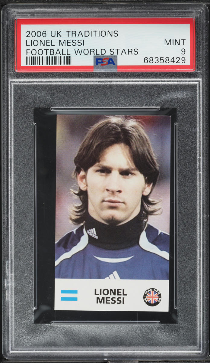 2006 UK Traditions Soccer World Stars Lionel Messi PSA 9 MINT