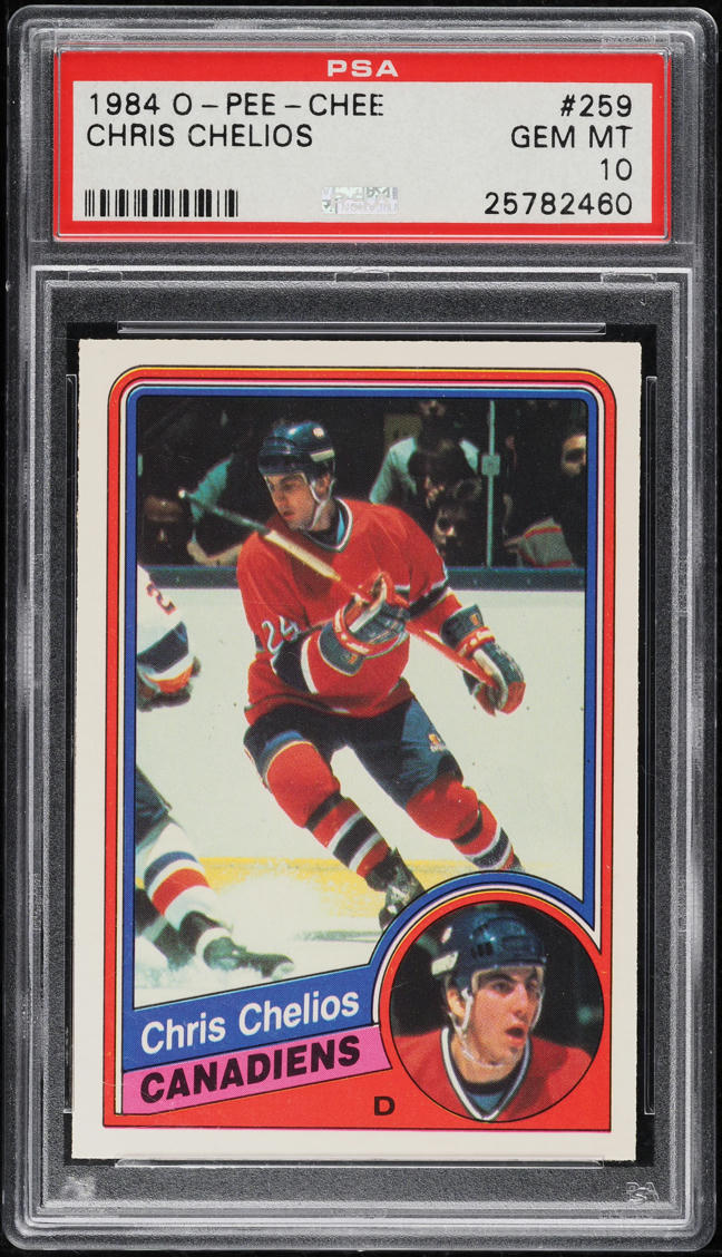 1984 O-Pee-Chee Hockey Chris Chelios ROOKIE #259 PSA 10 GEM MINT