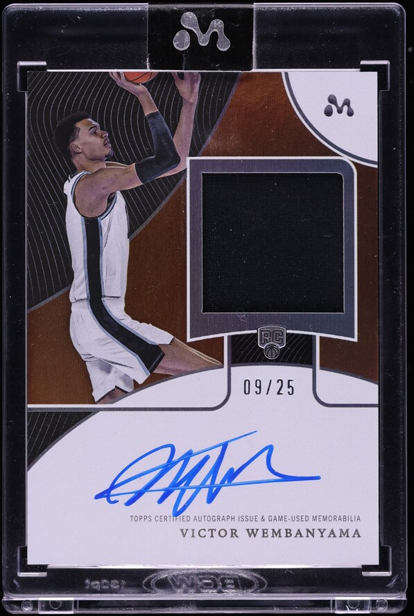 2023 Topps Mercury Orange Refractor Victor Wembanyama ROOKIE PATCH AUTO /25 #WAR-3E