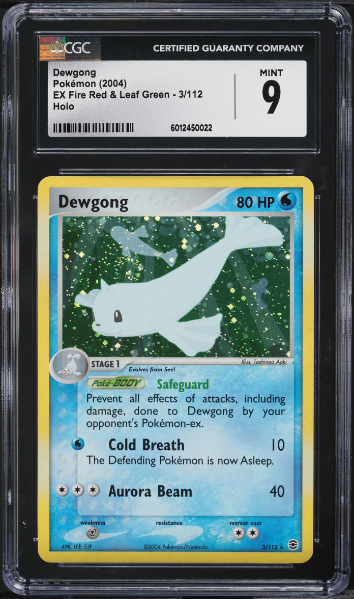 2004 Pokemon EX Fire Red & Leaf Green Holo Dewgong #3 CGC 9 MINT