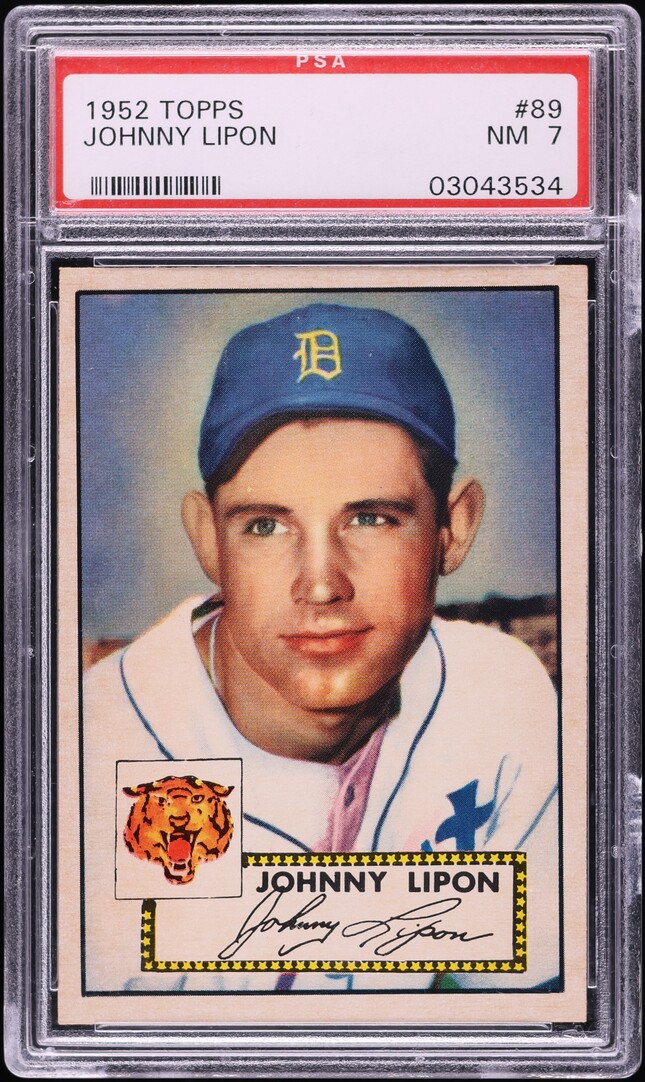 1952 Topps Johnny Lipon #89 PSA 7 NRMT