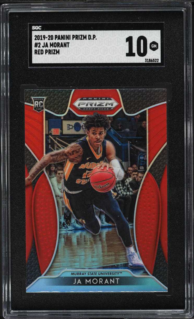 2019 Panini Prizm Draft Picks Red Ja Morant ROOKIE #2 SGC 10 GEM MINT