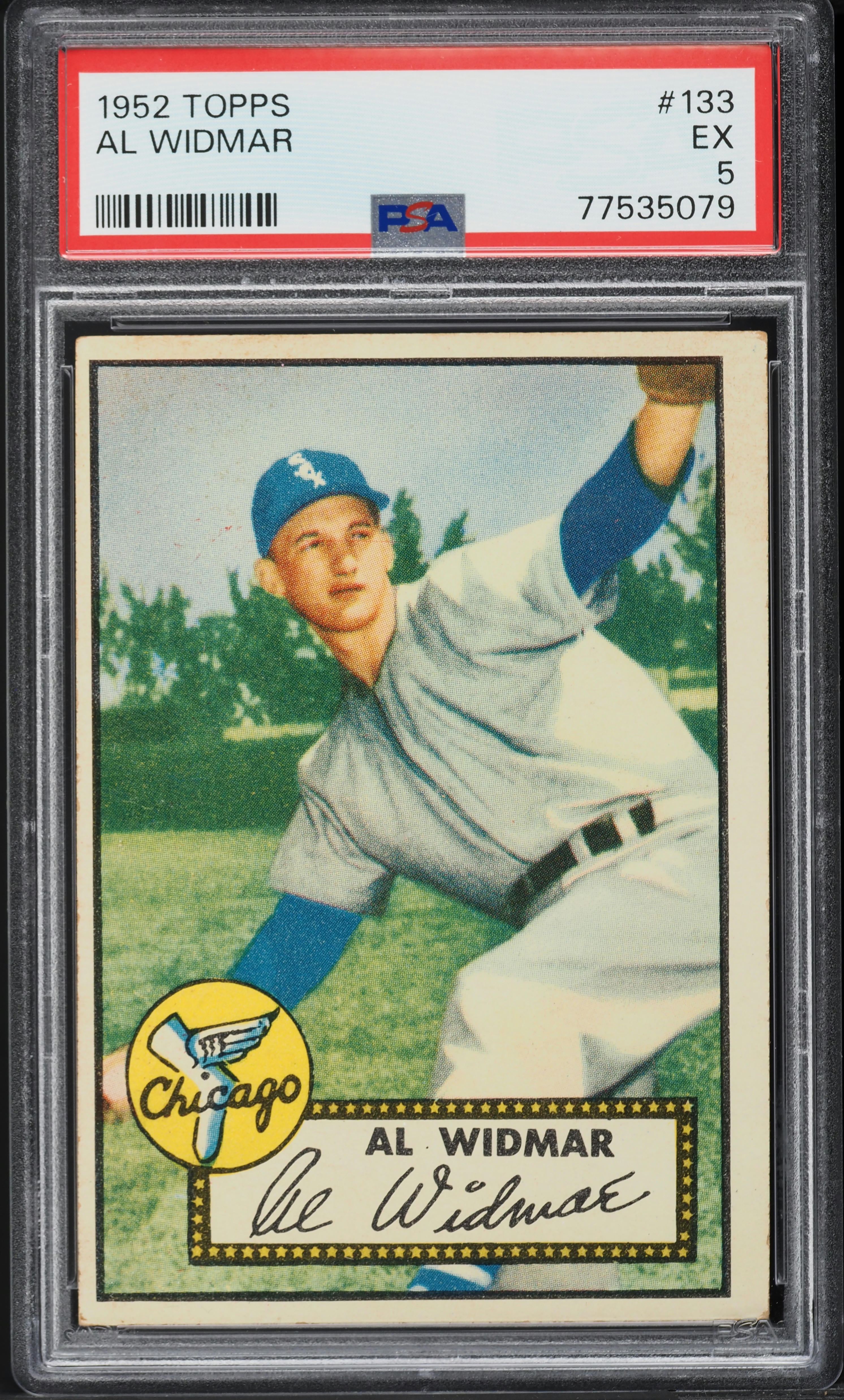 1952 Topps Al Widmar #133 PSA 5 EX