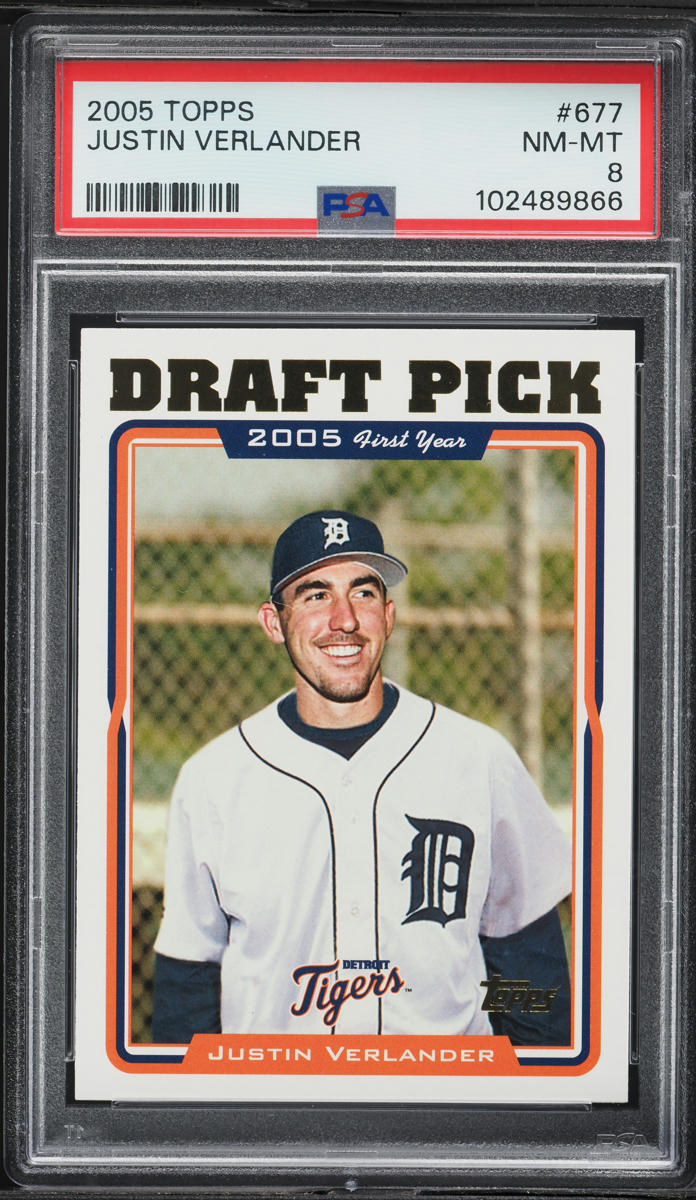 2005 Topps Justin Verlander ROOKIE #677 PSA 8 NM-MT