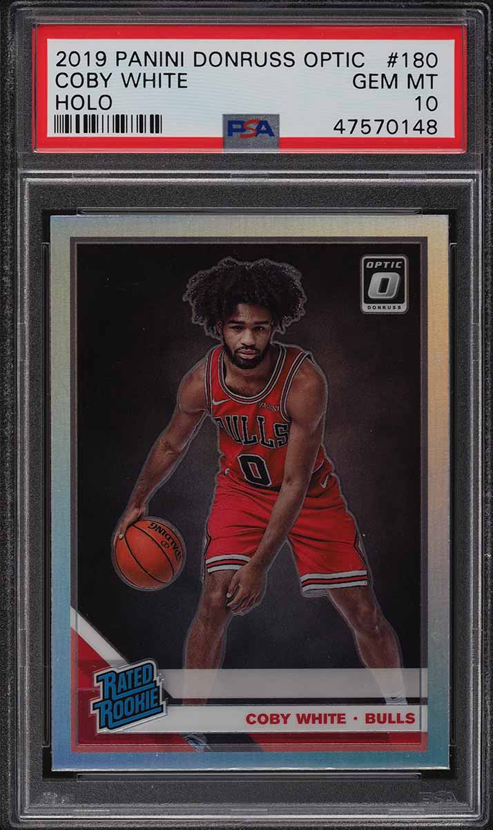 2019 Donruss Optic Holo Coby White ROOKIE RC #180 PSA 10 GEM MINT