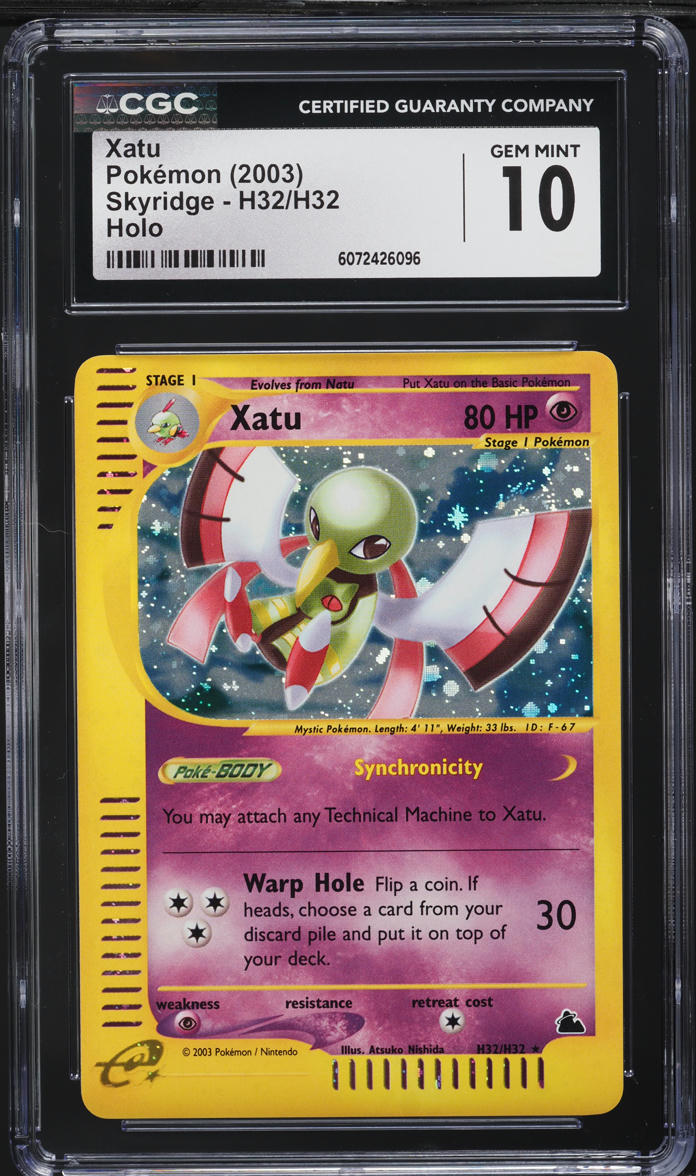 2003 Pokemon Skyridge Holo Xatu #H32 CGC 10 GEM MINT