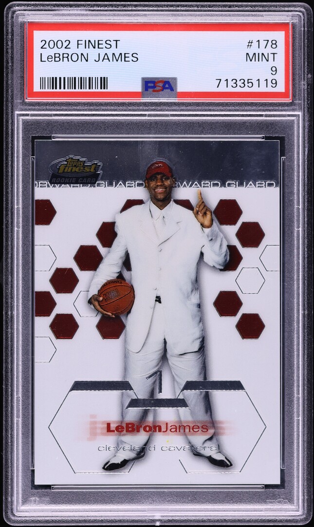 2002 Finest Basketball LeBron James ROOKIE #178 PSA 9 MINT