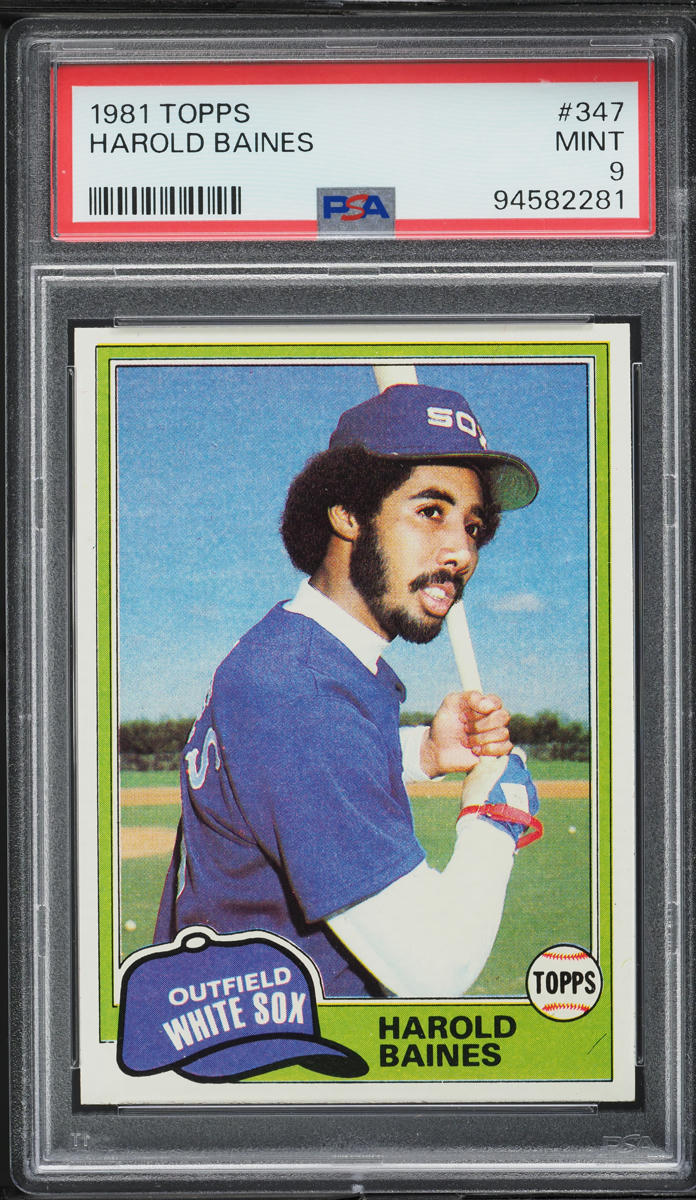 1981 Topps Harold Baines ROOKIE #347 PSA 9 MINT