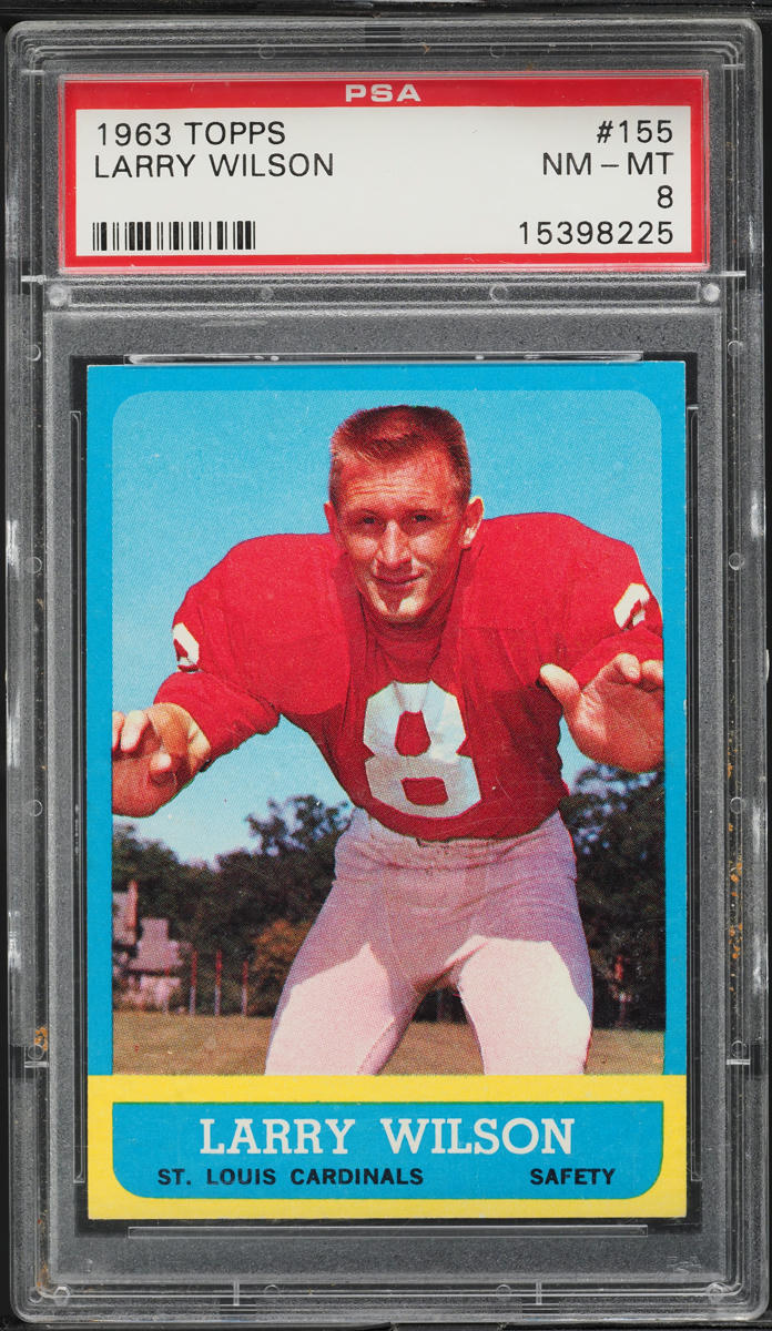 1963 Topps Football Larry Wilson ROOKIE #155 PSA 8 NM-MT