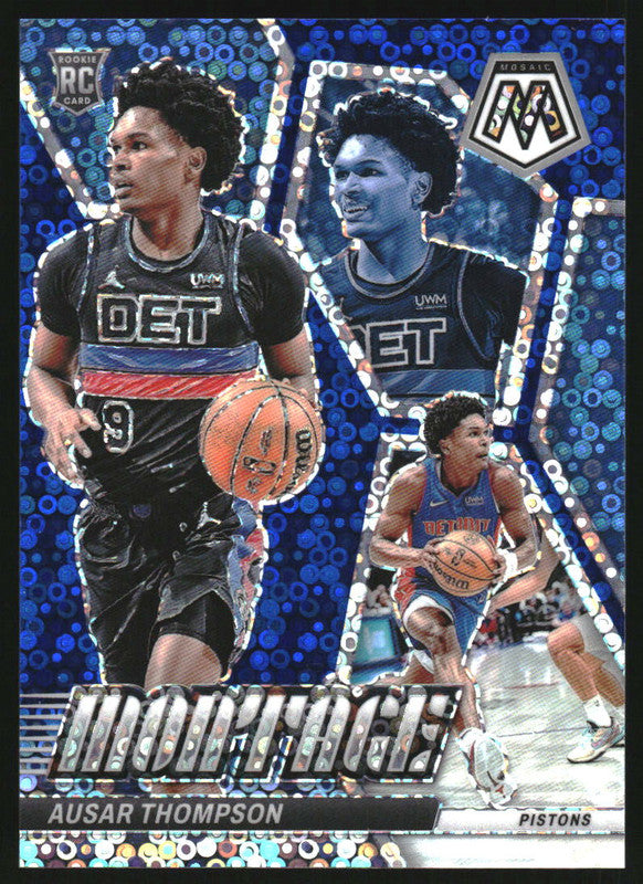 2023-24 Panini Mosaic Montage Fast Break Blue #8 Ausar Thompson RC /85