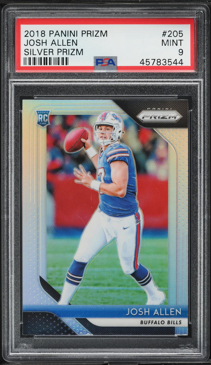 2018 Panini Prizm Silver Josh Allen ROOKIE #205 PSA 9 MINT