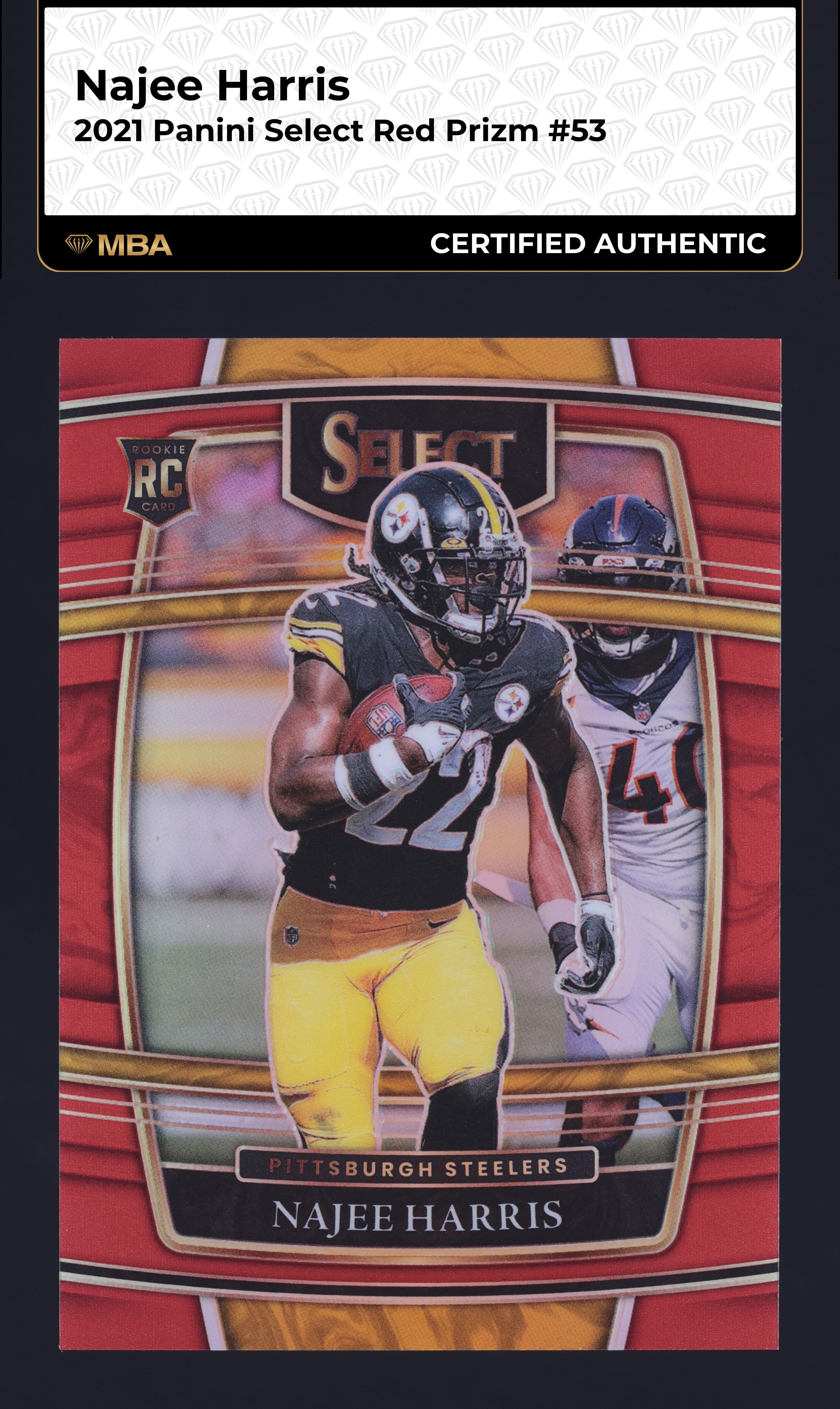 2021 Select Concourse Red Prizm Najee Harris ROOKIE /99 #53 MBA AUTH