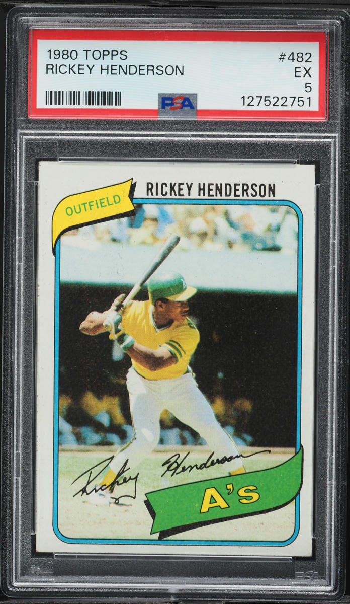 1980 Topps Rickey Henderson ROOKIE #482 PSA 5 EX