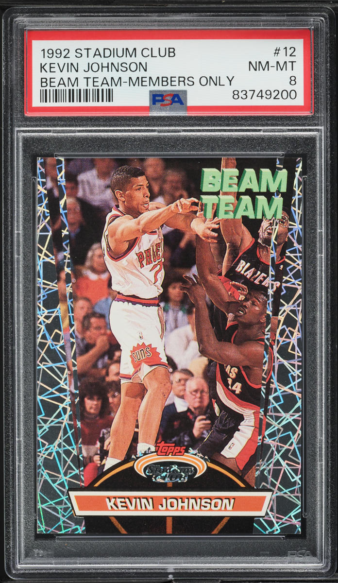 1992 Stadium Club Beam Team Members Only Kevin Johnson #12 PSA 8 NM-MT