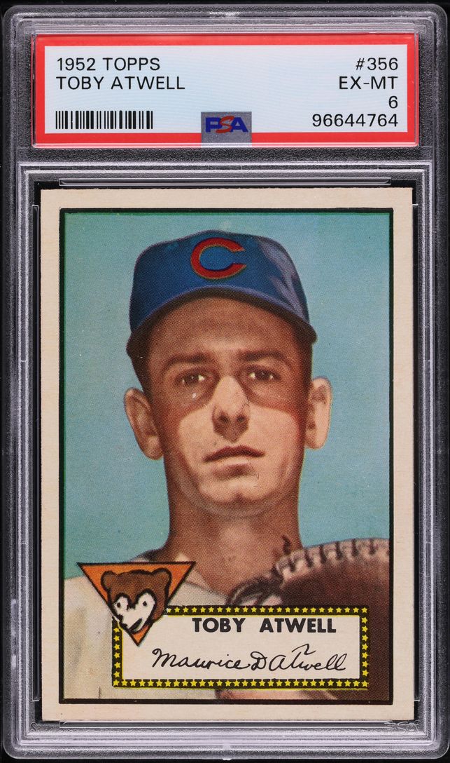 1952 Topps Toby Atwell #356 PSA 6 EXMT