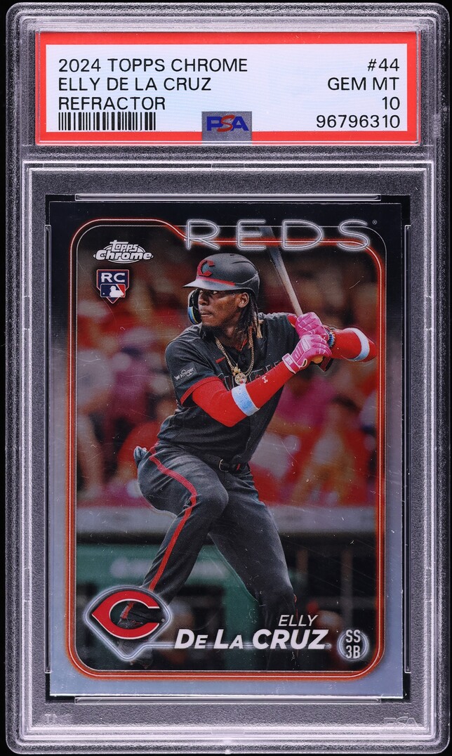 2024 Topps Chrome Refractor Elly De La Cruz ROOKIE #44 PSA 10 GEM MINT