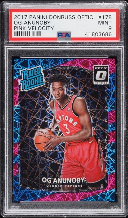 2017 Donruss Optic Pink Velocity OG Anunoby ROOKIE /79 #178 PSA 9 MINT