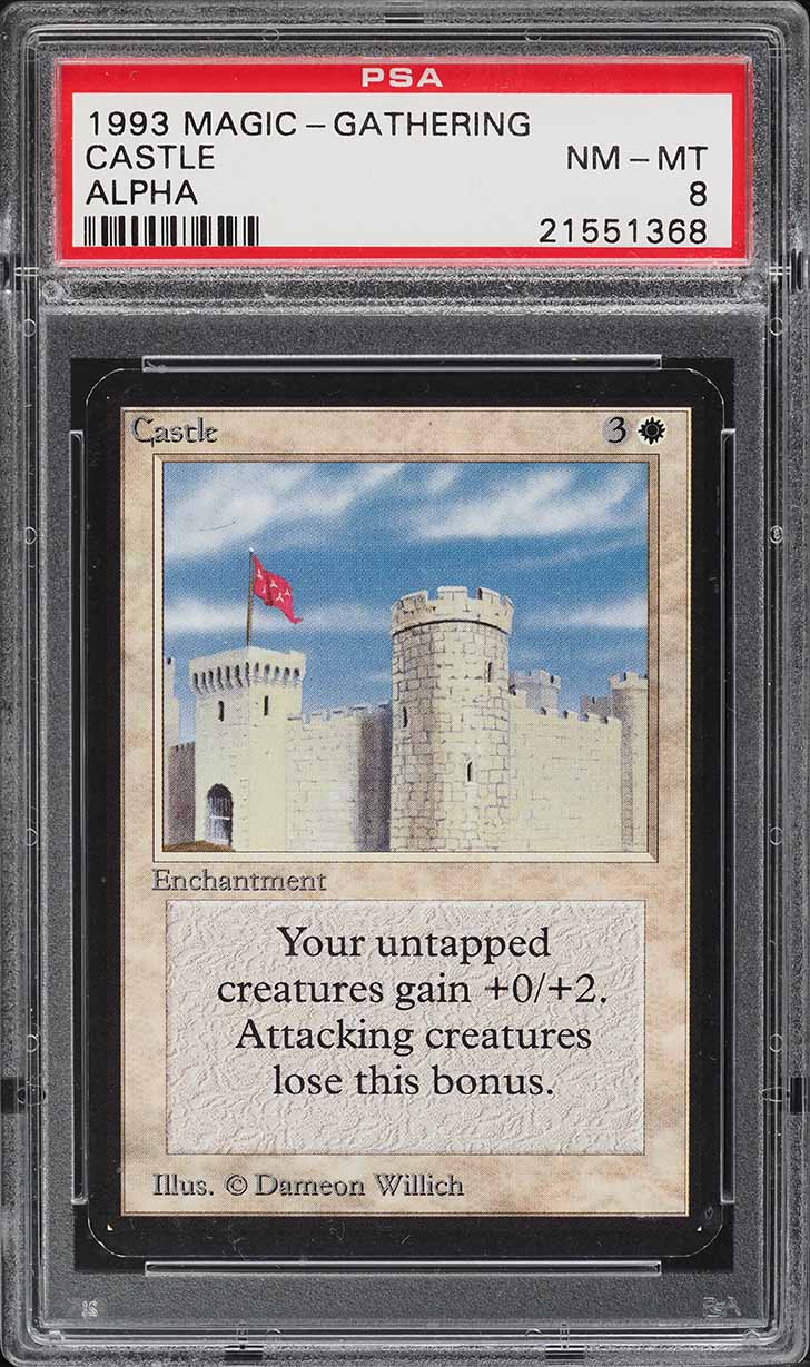 1993 Magic The Gathering MTG Alpha Castle PSA 8 NM-MT