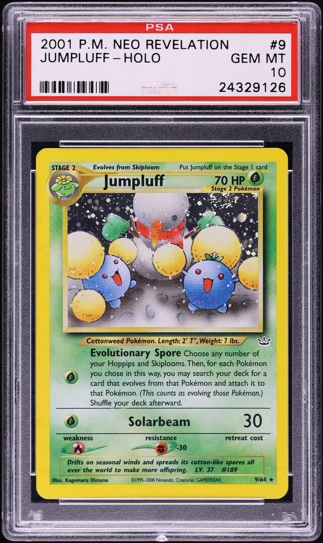 2001 Pokemon Neo Revelation Holo Jumpluff #9 PSA 10 GEM MINT