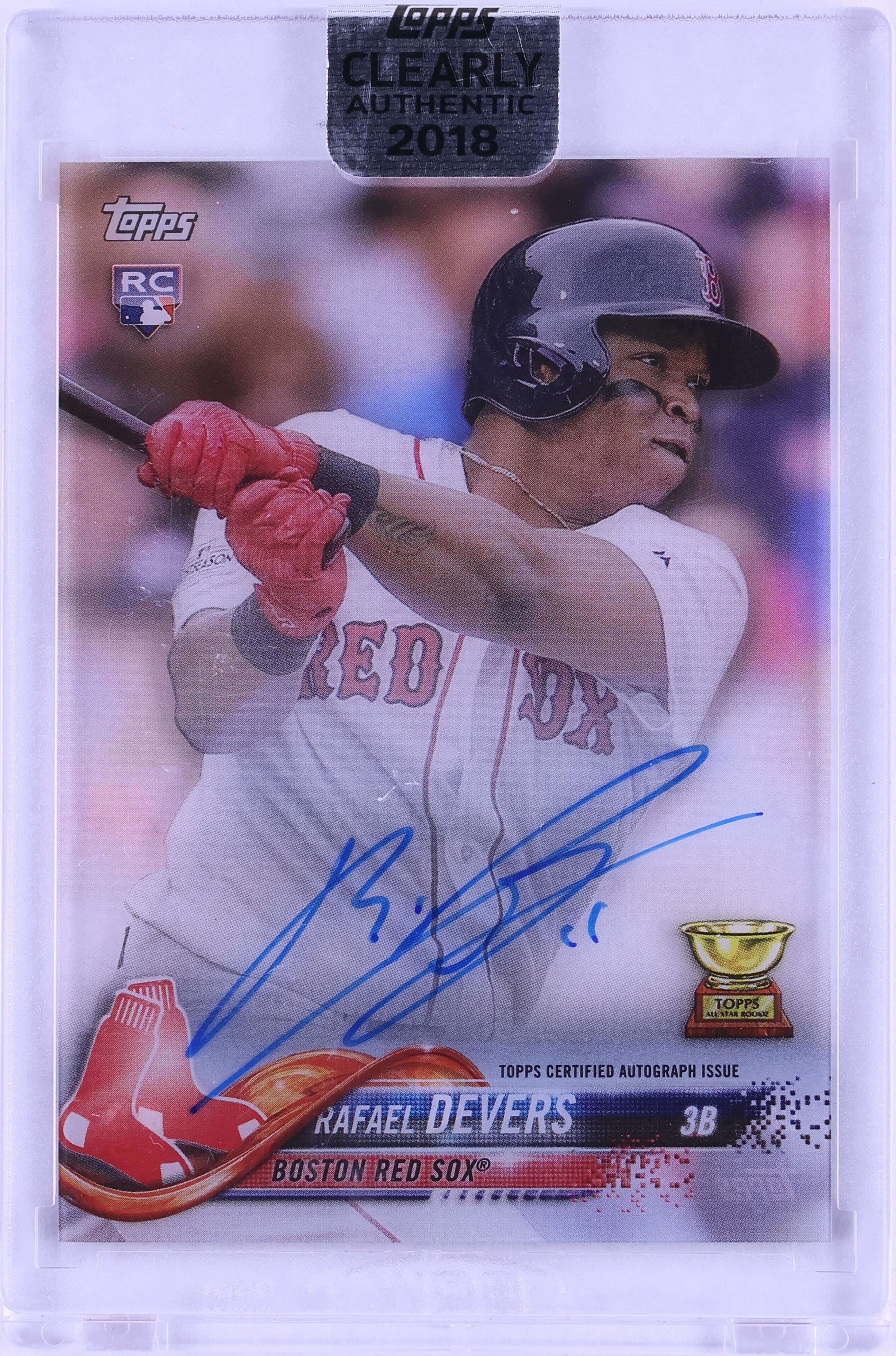 2018 Topps Clearly Authentic Rafael Devers ROOKIE AUTO #CAA-RD