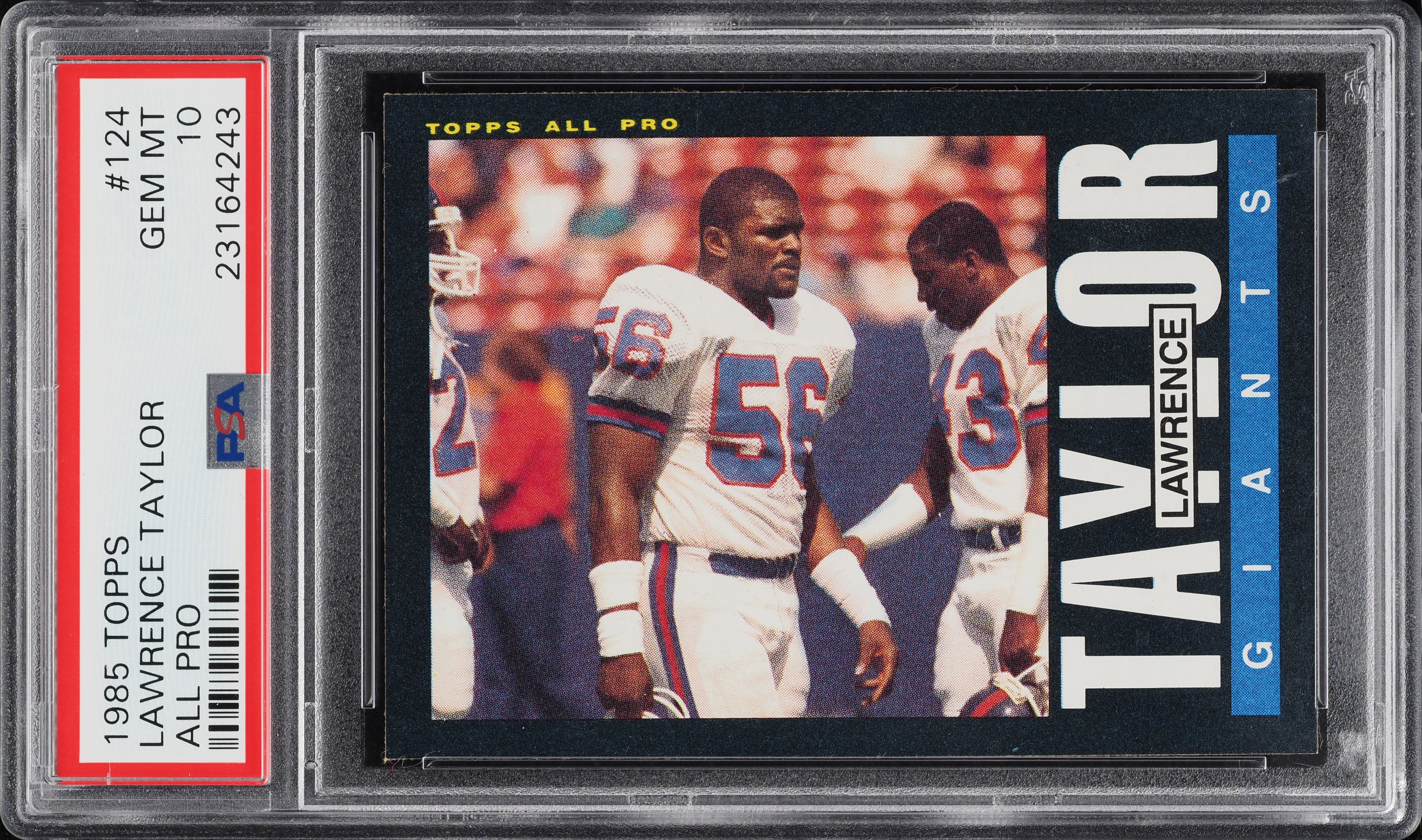 1985 Topps Football Lawrence Taylor ALL-PRO #124 PSA 10 GEM MINT