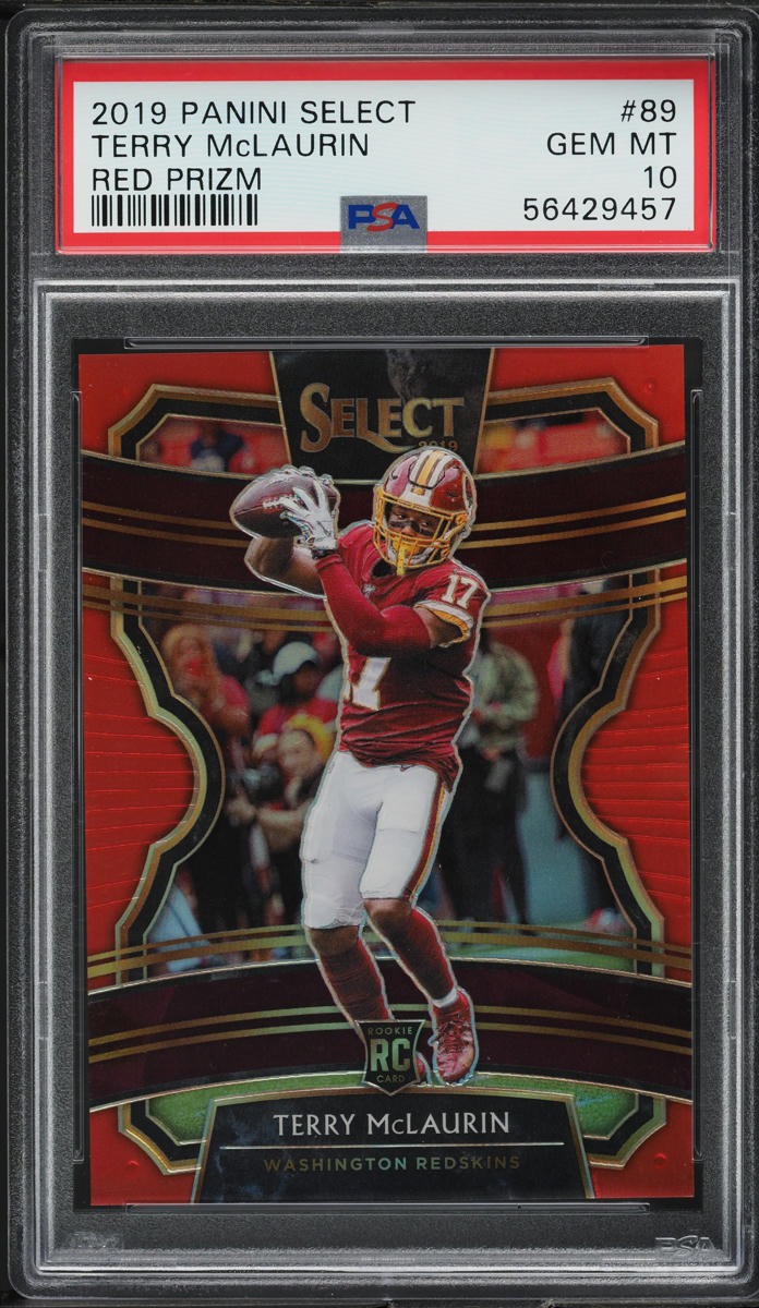 2019 Select Concourse Red Prizm Terry McLaurin ROOKIE /99 #89 PSA 10 GEM MINT