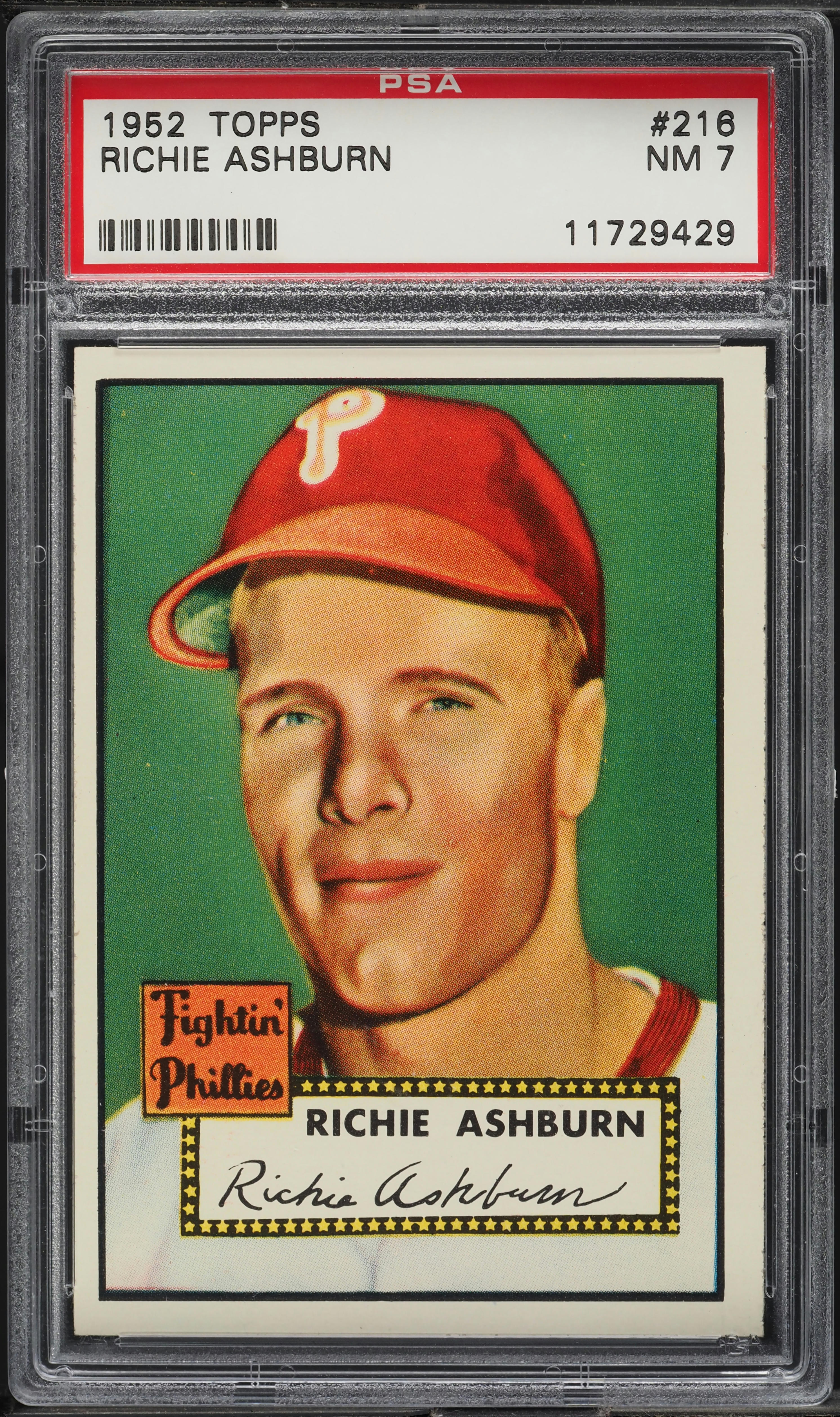 1952 Topps Richie Ashburn #216 PSA 7 NRMT