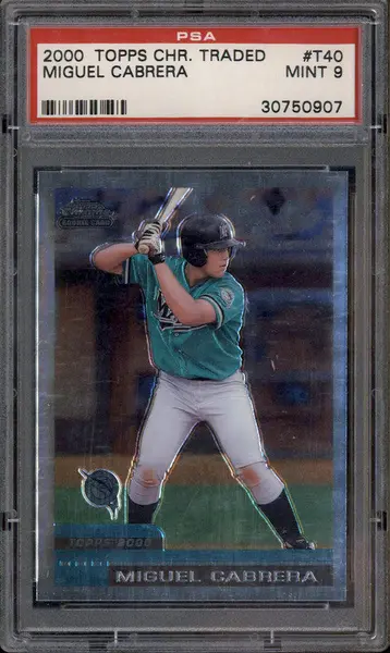 2000 Topps Chrome Traded #T40 Miguel Cabrera RC PSA 9