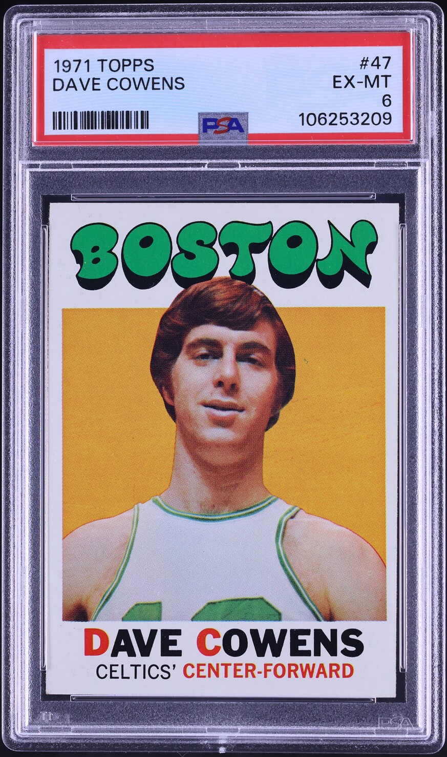 1971 Topps Basketball Dave Cowens ROOKIE #47 PSA 6 EXMT