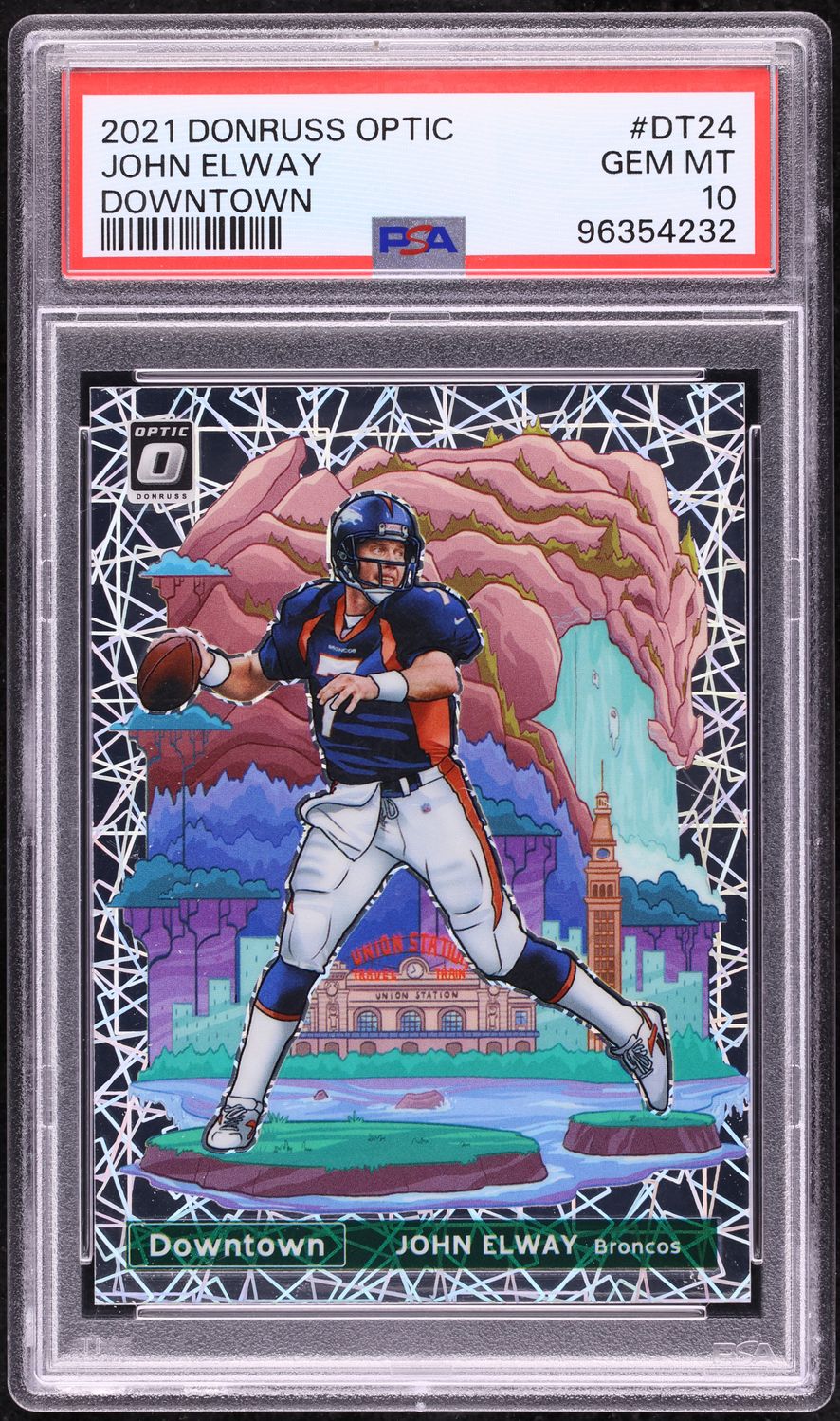 2021 Donruss Optic Downtown John Elway #DT24 PSA 10 GEM MINT