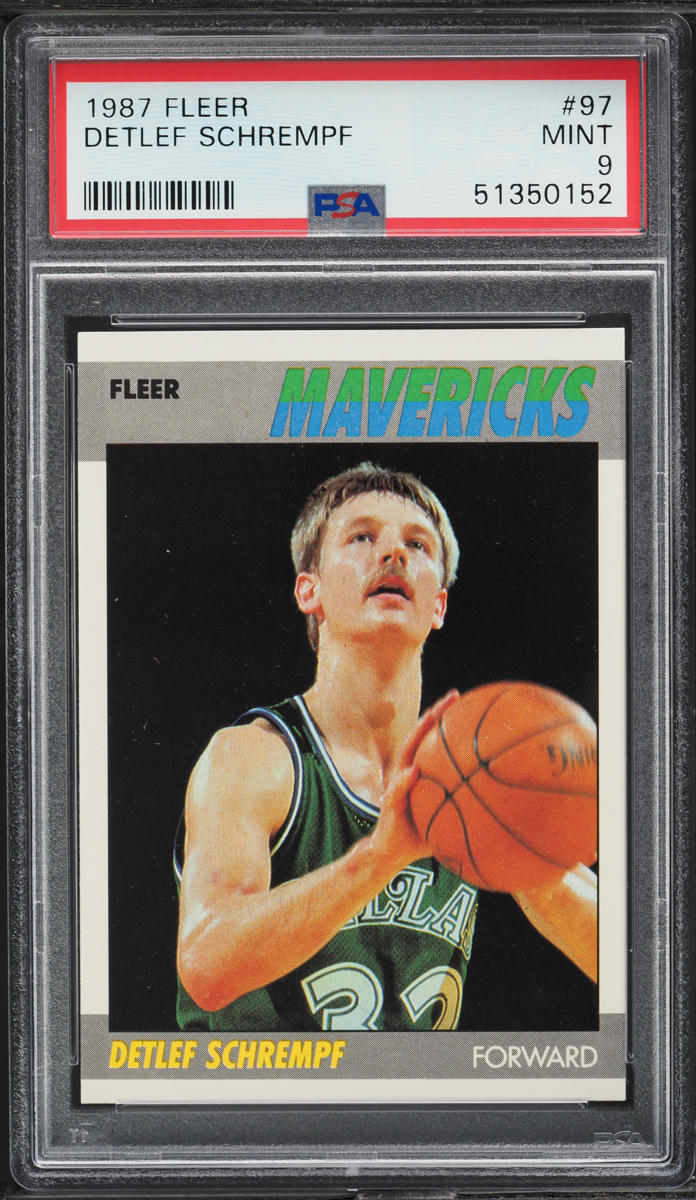 1987 Fleer Basketball Detlef Schrempf ROOKIE #97 PSA 9 MINT