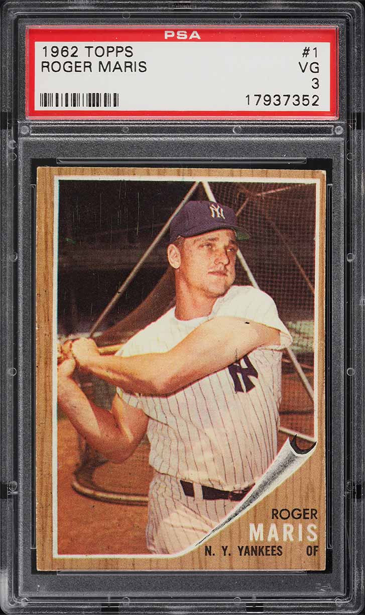 1962 Topps Roger Maris #1 PSA 3 VG