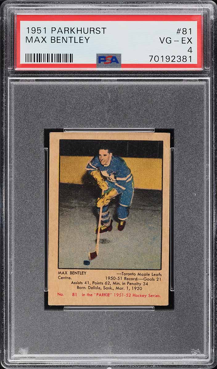 1951 Parkhurst Max Bentley ROOKIE #81 PSA 4 VGEX