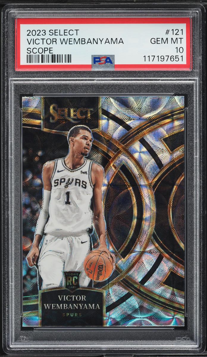 2023 Select Premier Scope Prizm Victor Wembanyama ROOKIE #121 PSA 10 GEM MINT