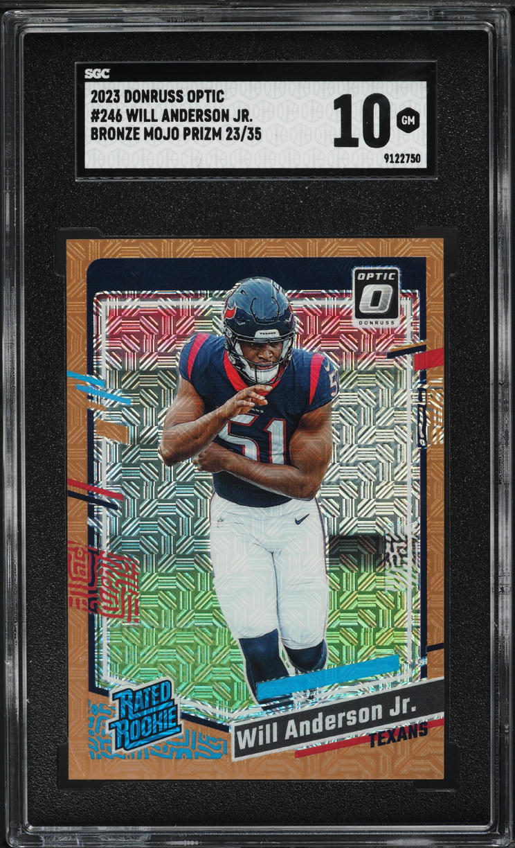 2023 Donruss Optic Bronze Mojo Prizm Will Anderson Jr. ROOKIE /35 #246 SGC 10