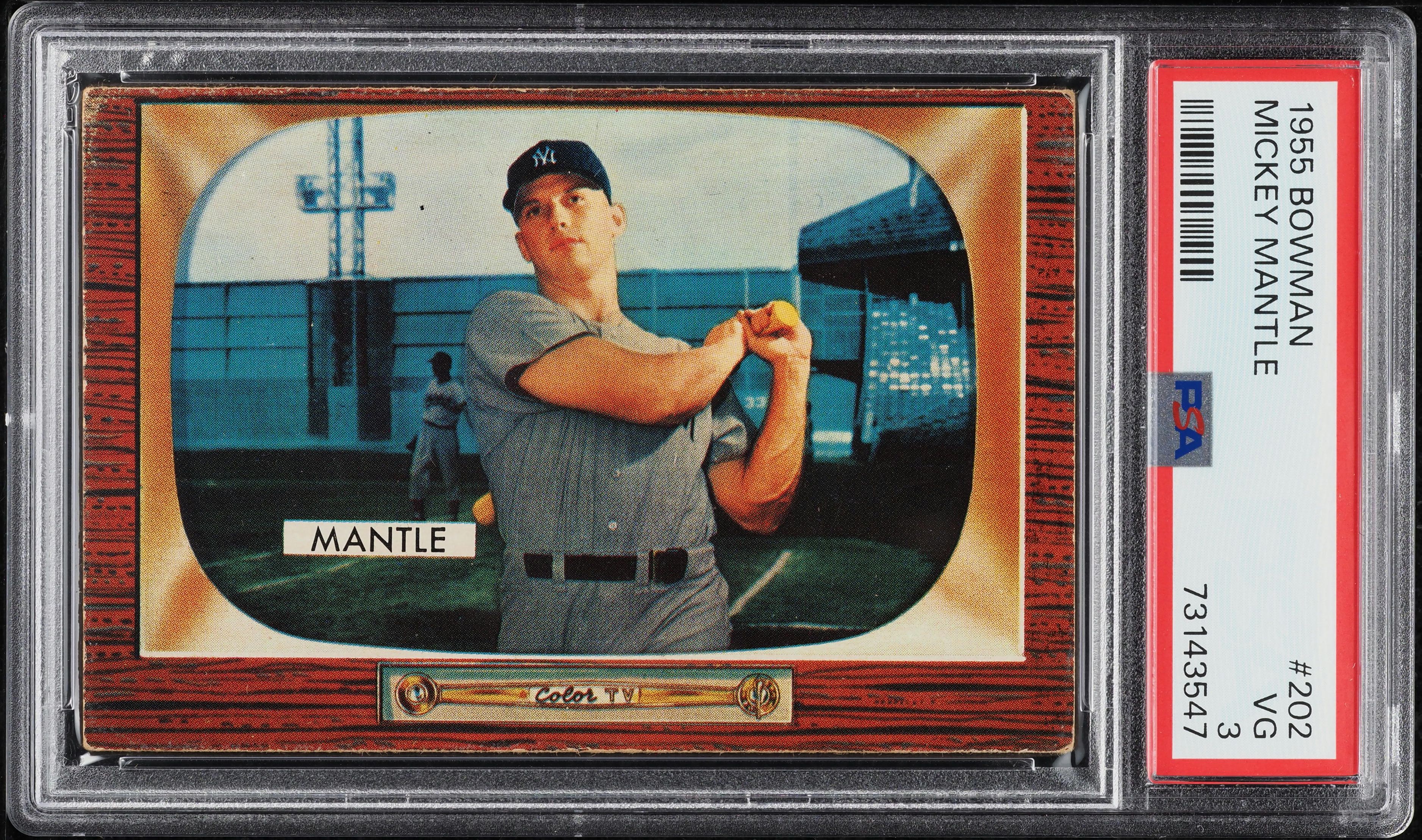 1955 Bowman Mickey Mantle #202 PSA 3 VG (PWCC-A)