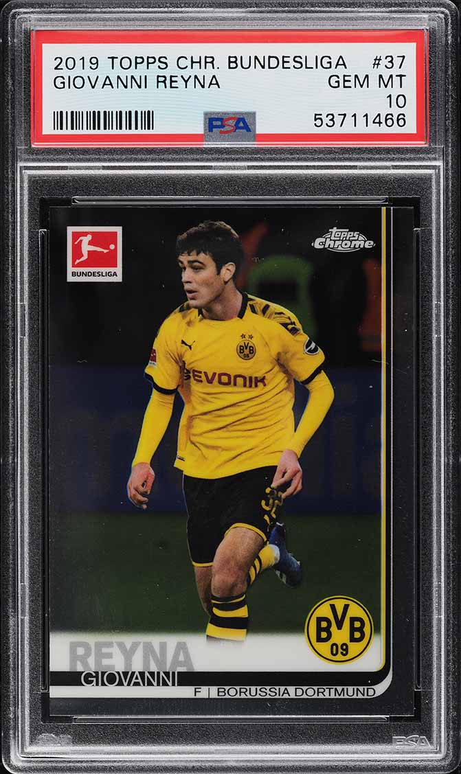 2019 Topps Chrome Bundesliga Giovanni Reyna ROOKIE #37 PSA 10 GEM MINT
