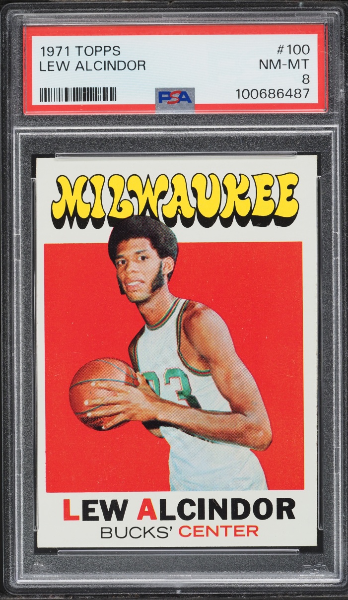 1971 Topps Basketball Lew Alcindor #100 PSA 8 NM-MT