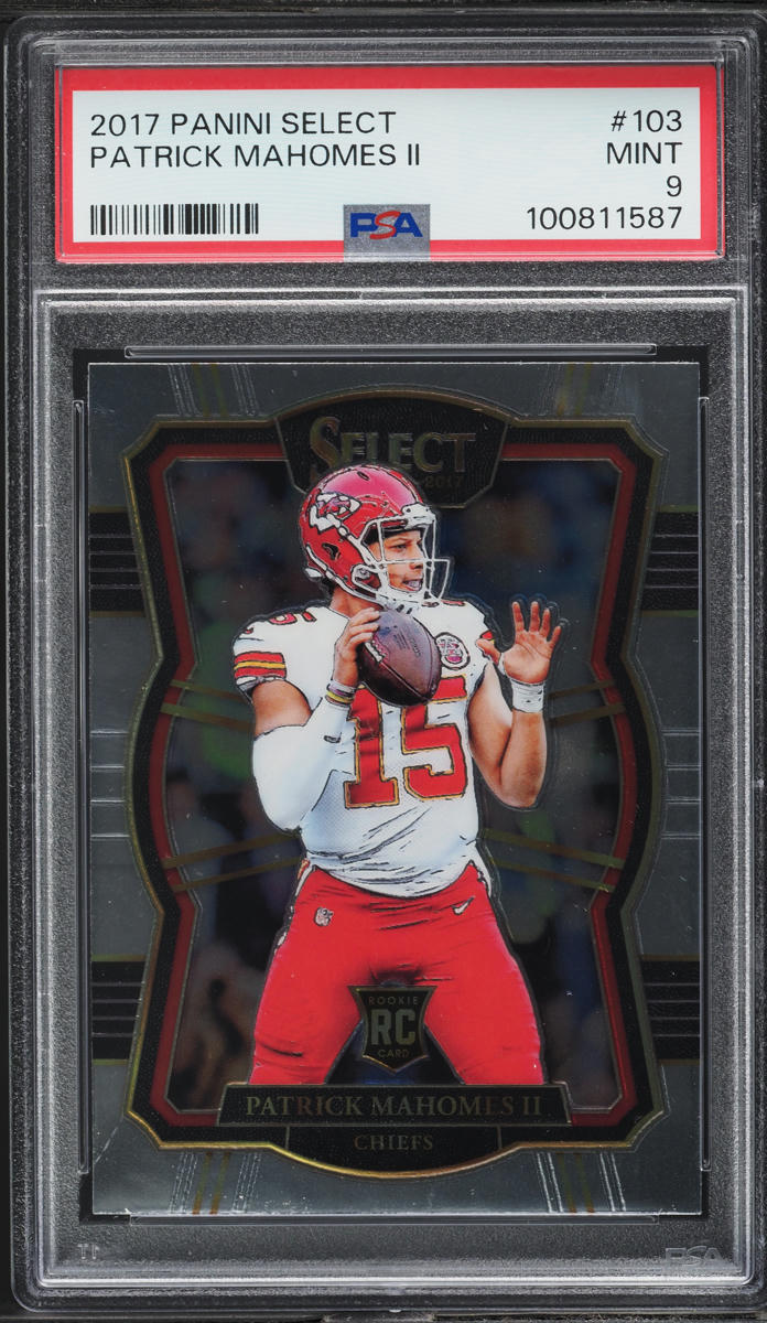 2017 Select Premier Level Patrick Mahomes II ROOKIE #103 PSA 9 MINT